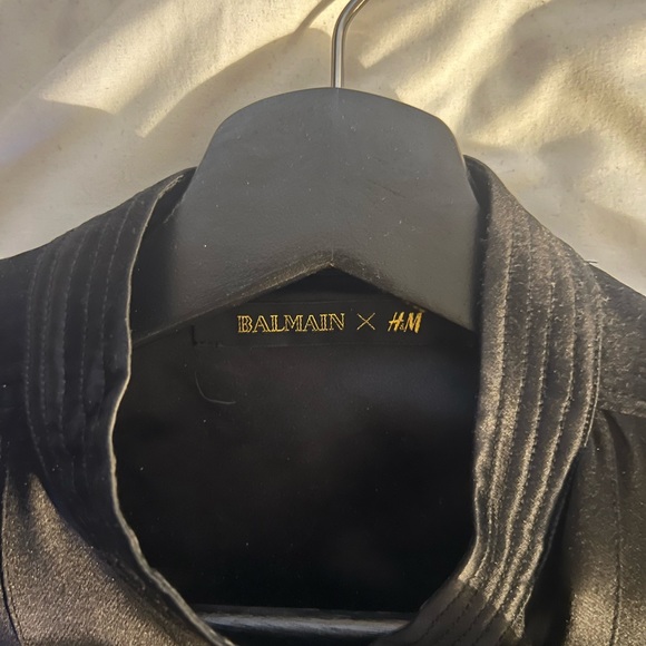 H&M x Balmain Silk Charmeuse Jacket - Picture 3 of 6